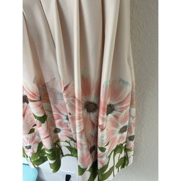 Calvin Klein Fit and Flare Pink Floral Dress Women's size 10 - Picture 4 of 5